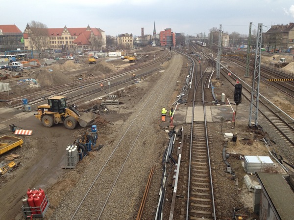 Gleisverschwenkung S-Bahn