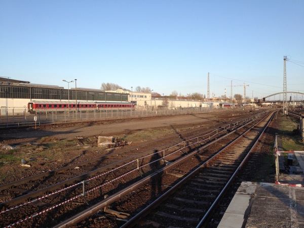 S-Bahnhof Warschauer Straße Blick Richtung Ostkreuz