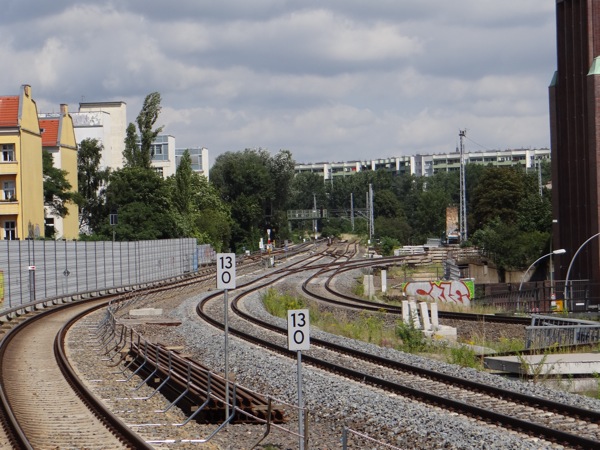 Fernbahngleise der Ringbahn in Endlage