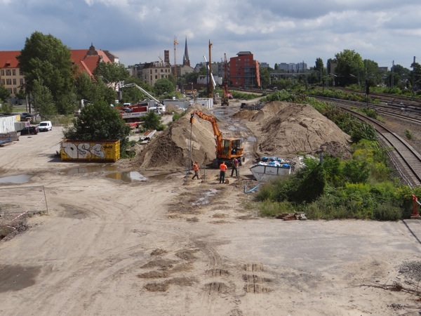 Untergrundverdichtung für die künftigen Gleise