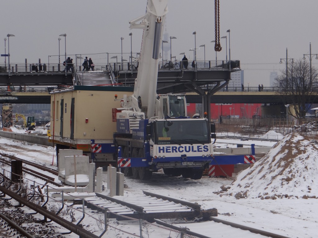 Temporäres Aufsichtsgebäude Warschauer Straße