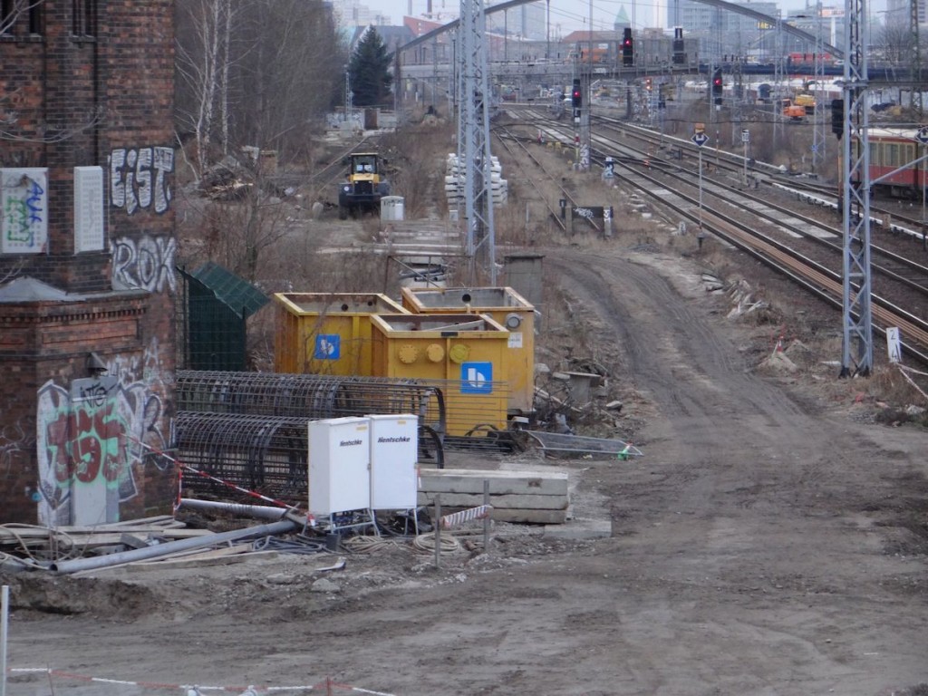 Blick auf der Trasse Richtung Warschauer Straße