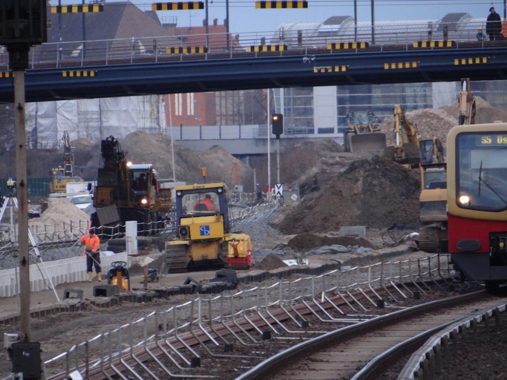 Gleisbauarbeiten zwischen Ostkreuz und Warschauer Straße