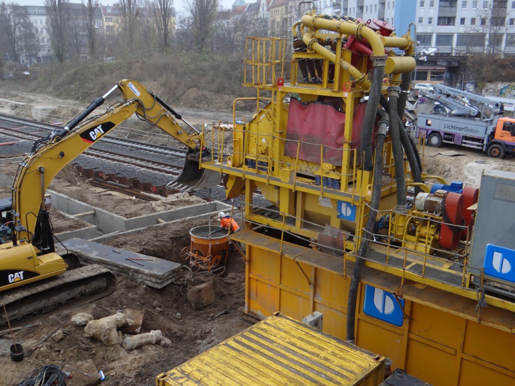 Separieranlage für die A100 Baustelle