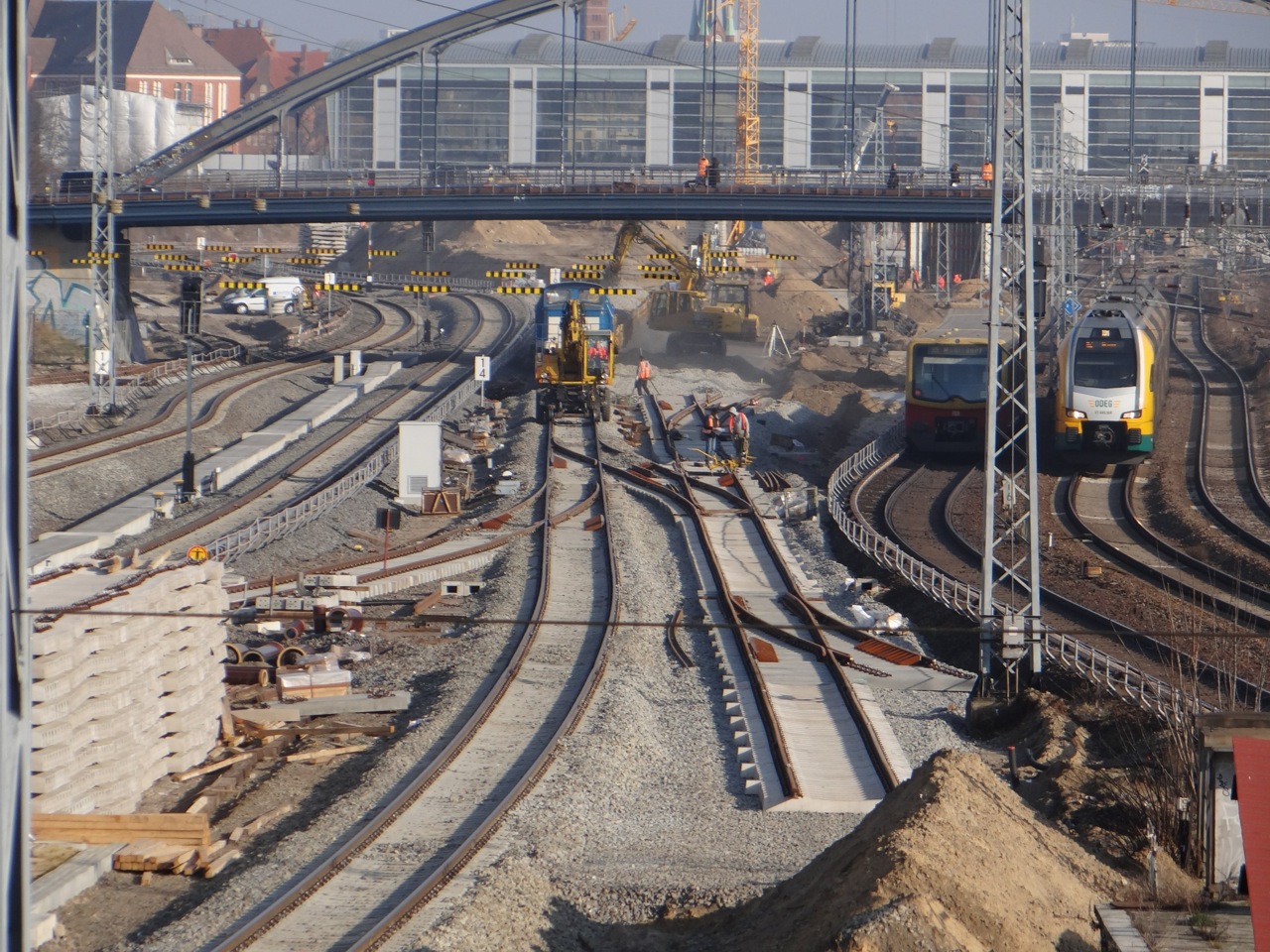 Gleisanlagen zwischen Ostkreuz und Warschauer Straße