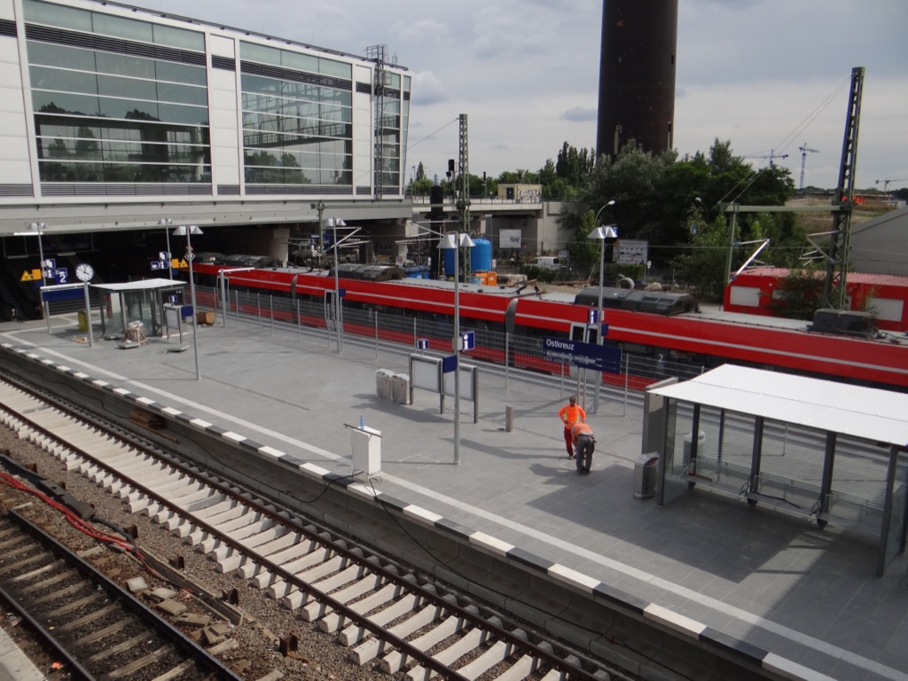 Baustellenübersicht Ostkreuz und Warschauer Straße Ende Juni 2014