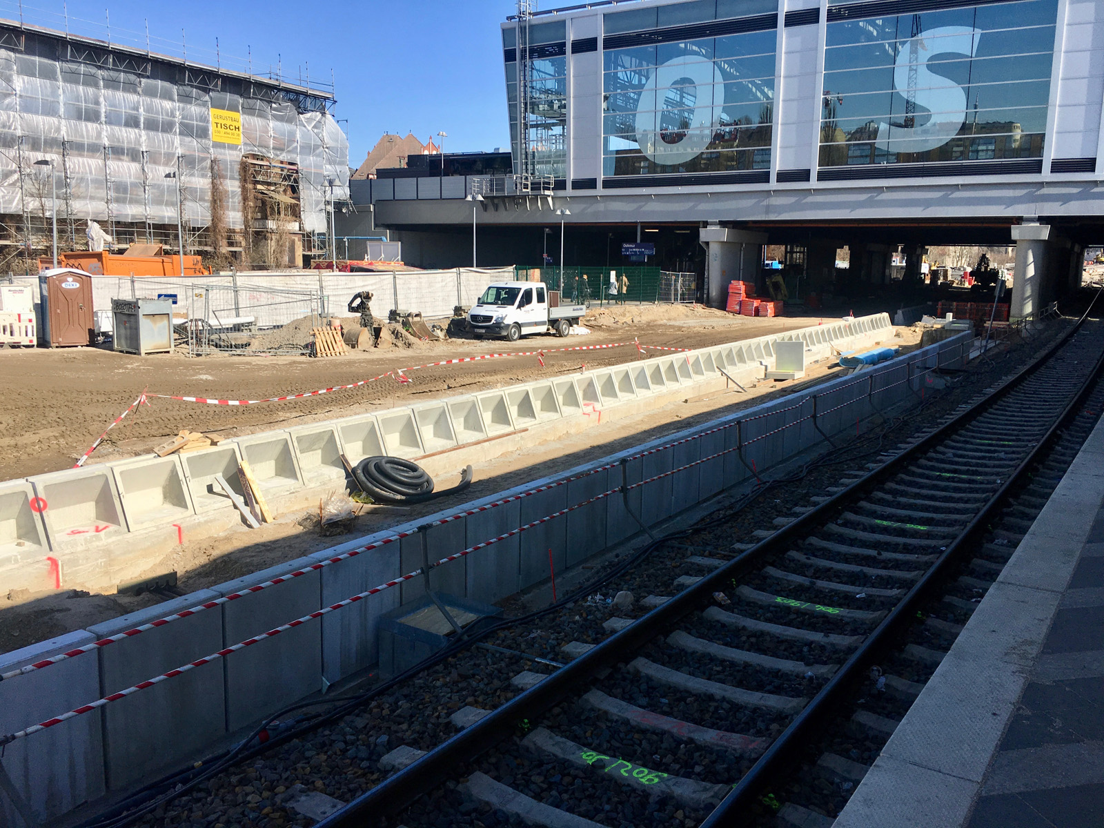 Kurzes Update – Ostkreuz A100-Vorleistung und Bahnsteig Rn2