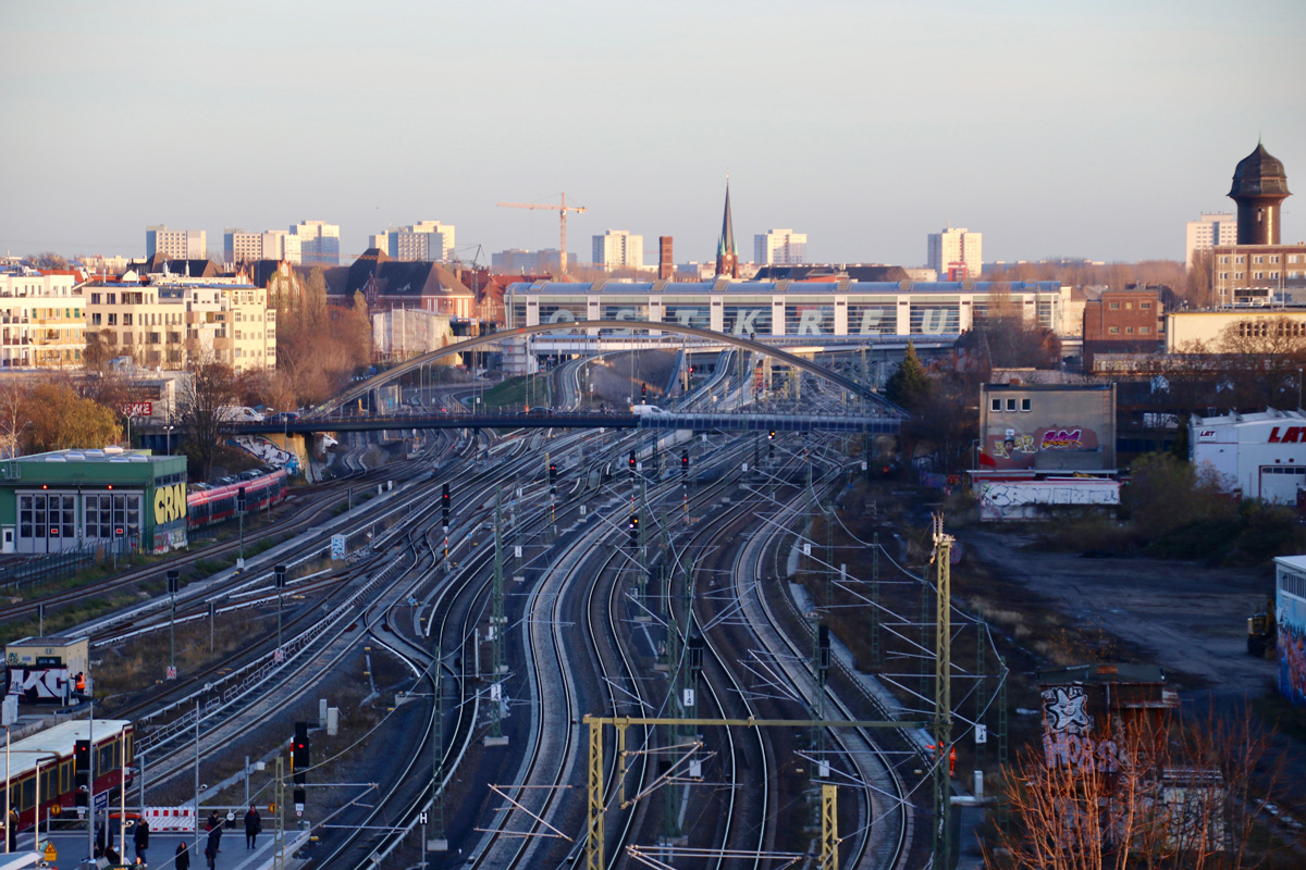 Baustellenüberblick Ostkreuz und Warschauer Straße