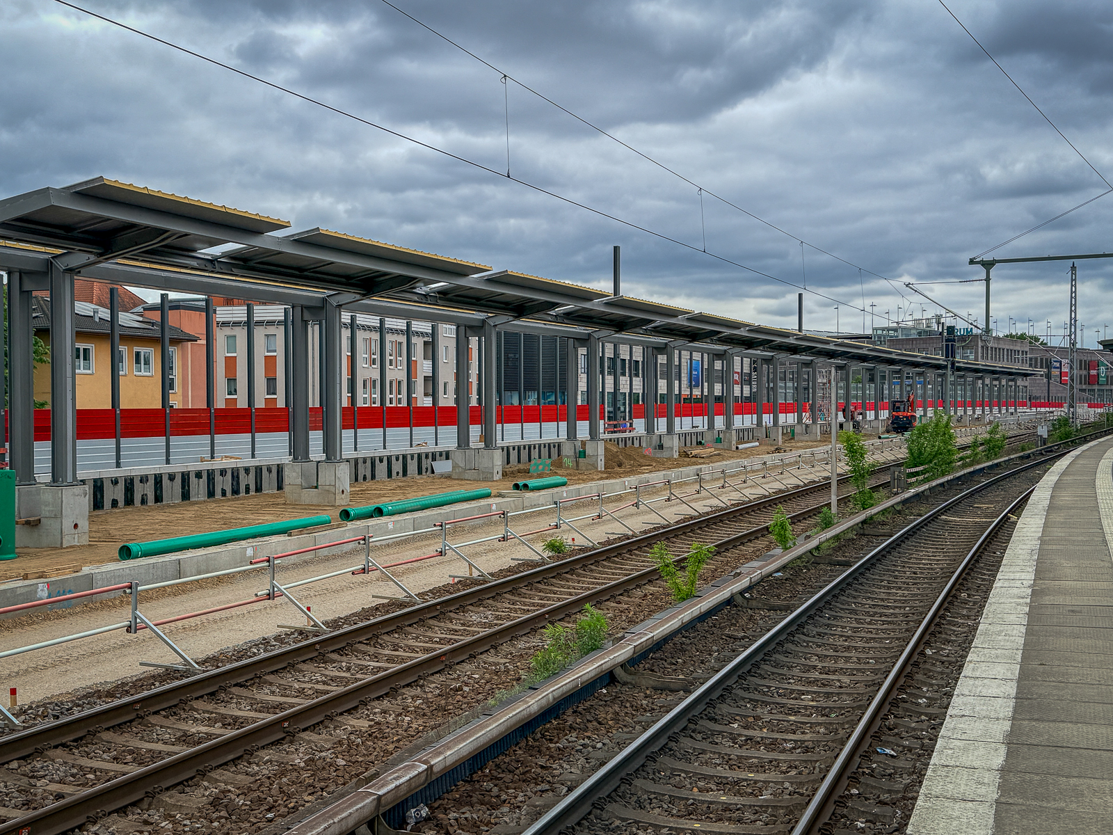 Regionalbahnhof Köpenick: Baufortschritt am neuen Regionalbahnsteig